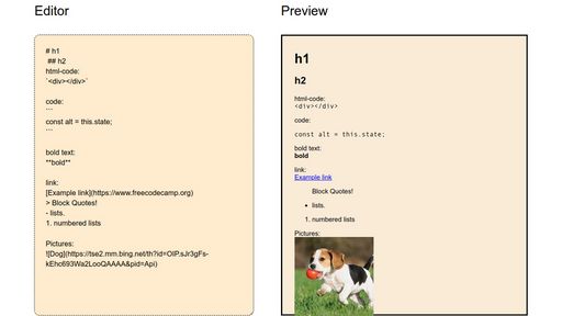 Markdown Previewer project screenshot